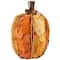 10" Orange & Brown Fall Harvest Tabletop Pumpkin